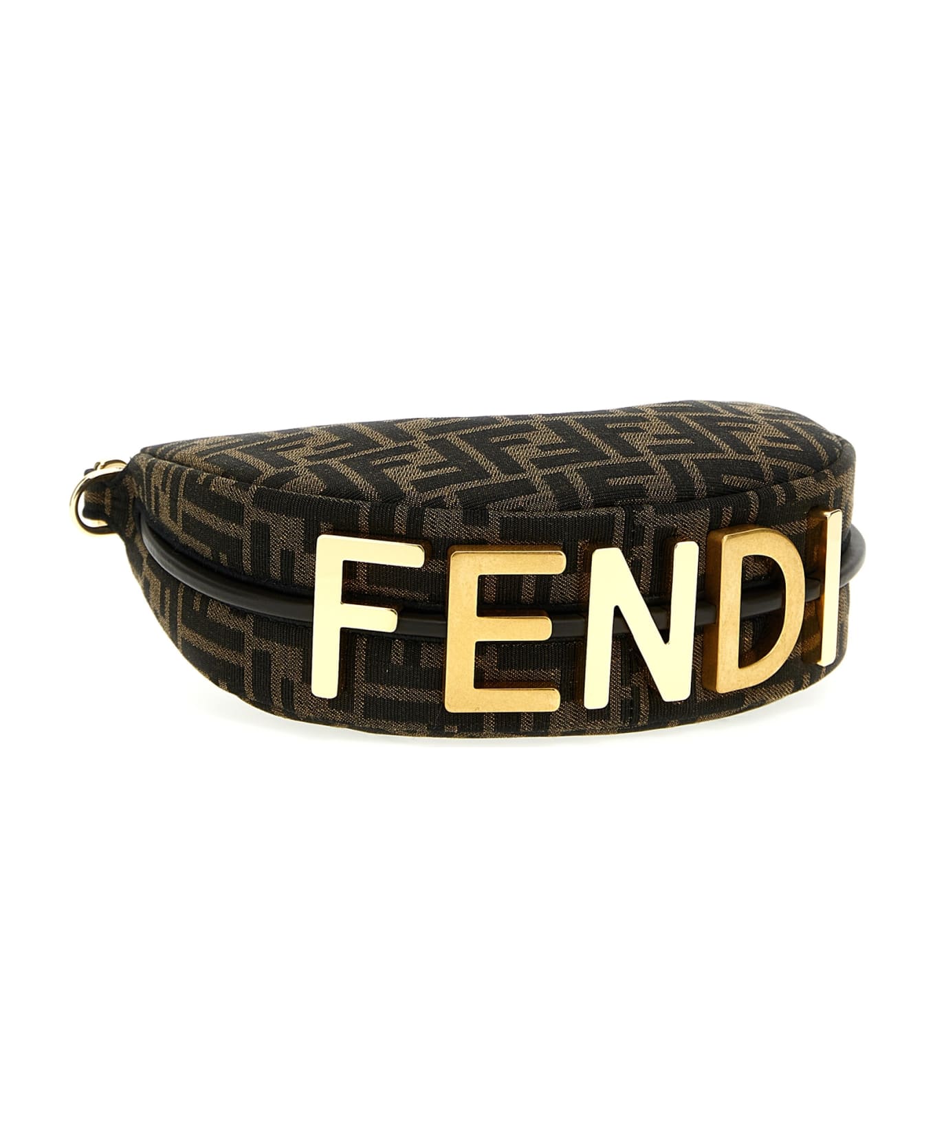 Fendi 'fendigraphy Mini' Handbag - Brown