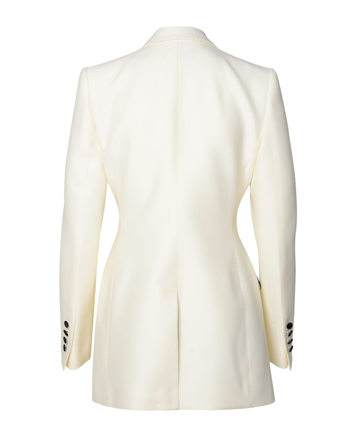 Dolce & Gabbana White Wool Blend Blazer - White コート