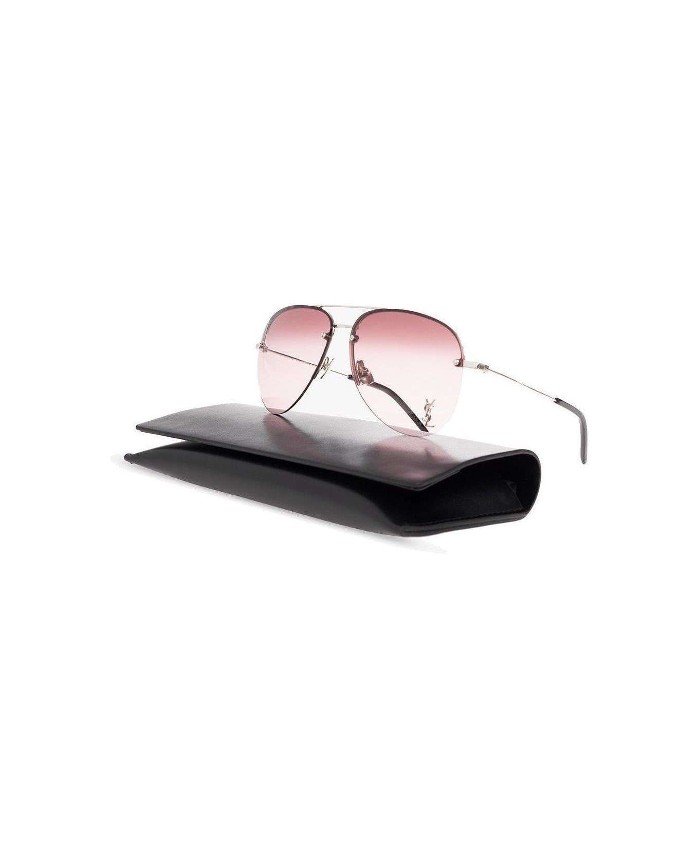 Saint Laurent Pilot-framed Sunglasses - PINK
