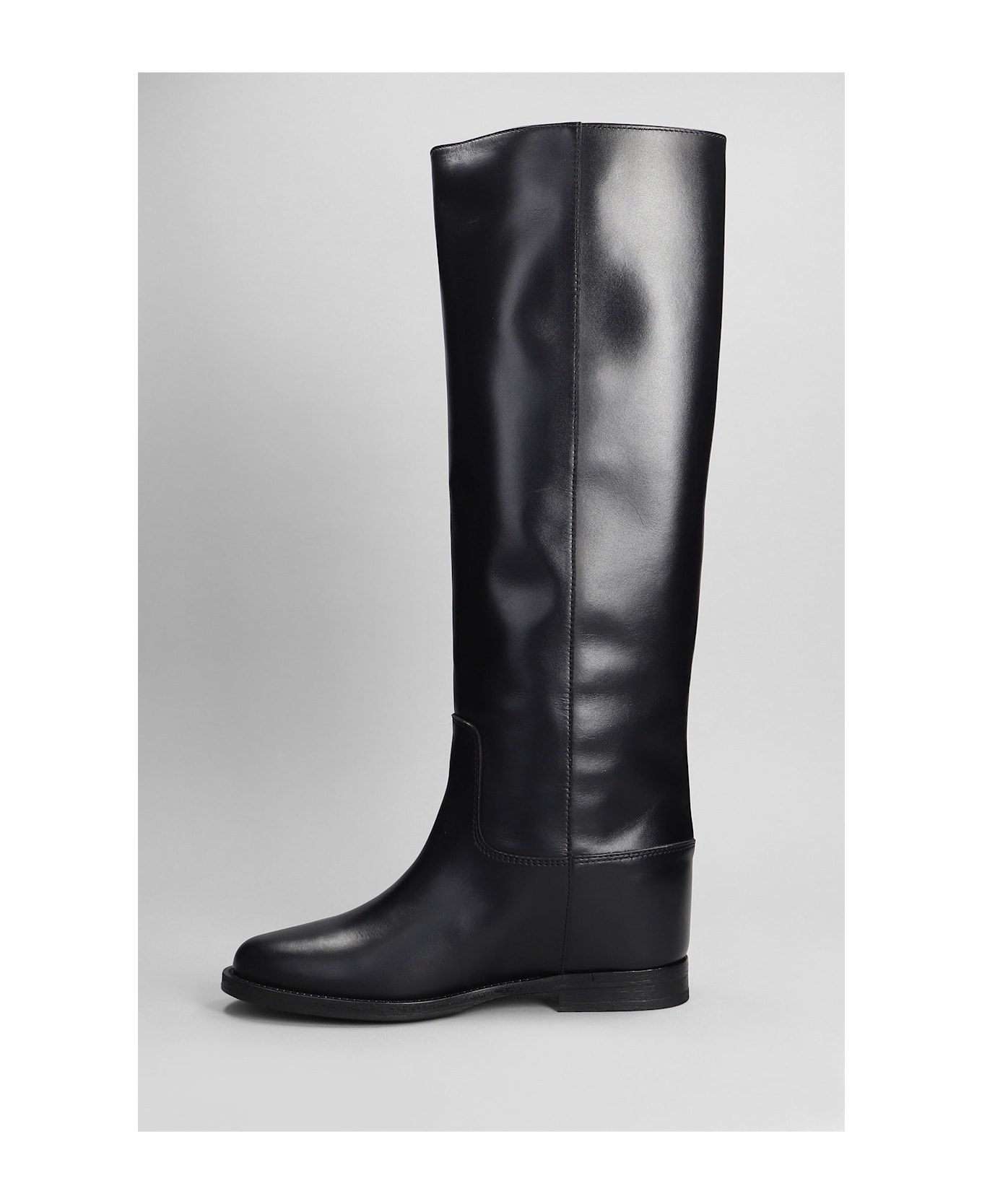 Via Roma 15 In Black Leather - black