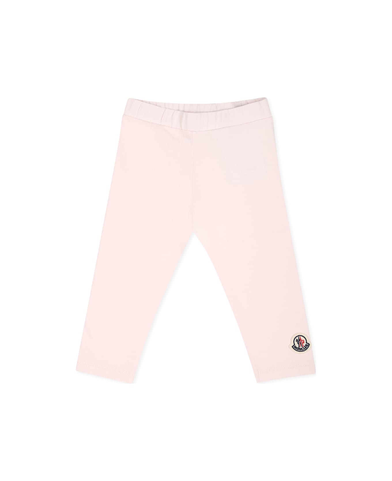 Moncler Pink Sweatshirt For Baby Girl With Logo - Pink ボトムス