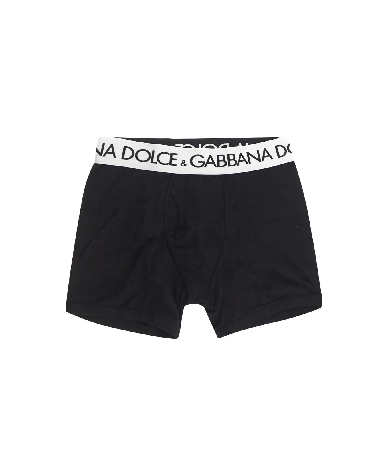 Dolce & Gabbana Boxers With Logo - Black ショーツ