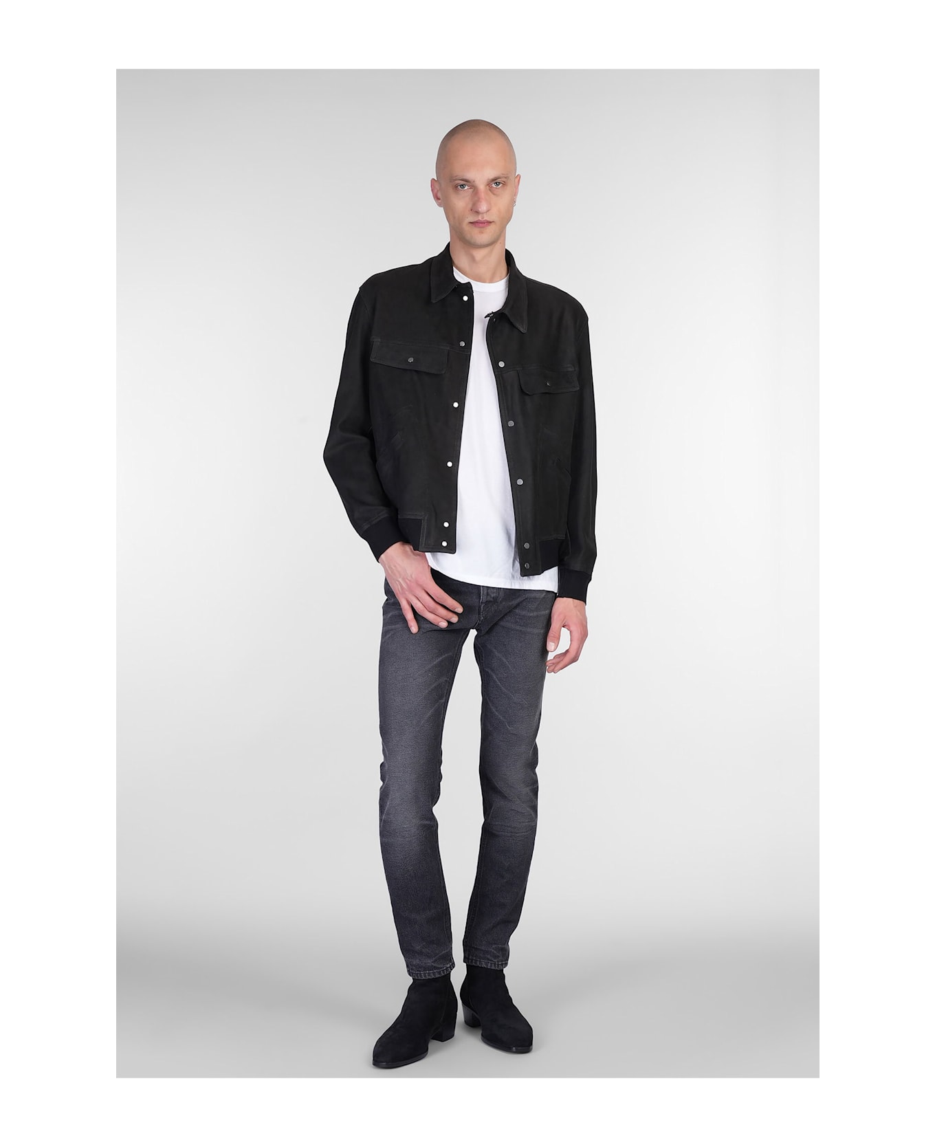 Salvatore Santoro Leather Jacket In Black Leather - black