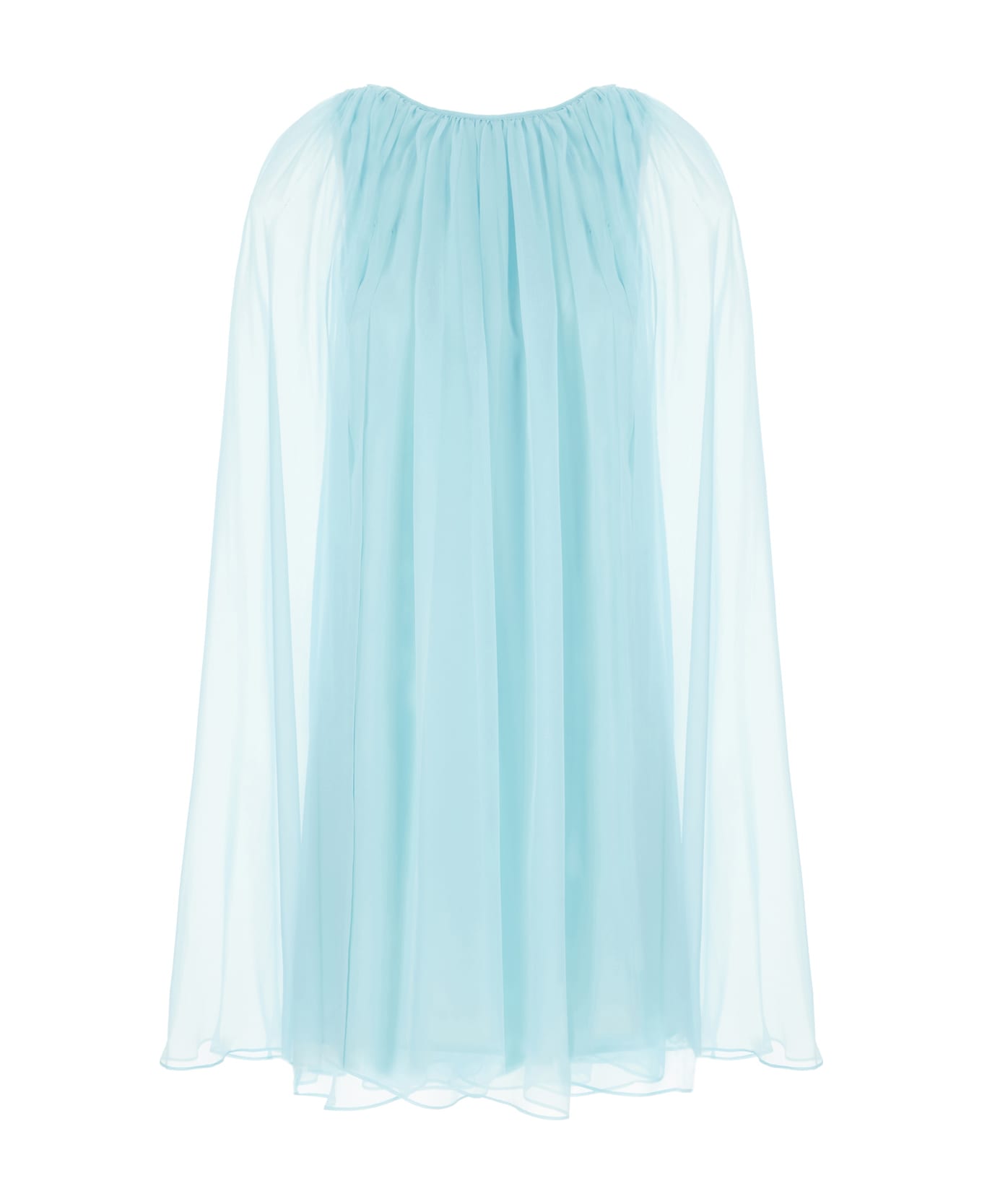 Max Mara Pianoforte Light-blue Silk Mini Dress - 027