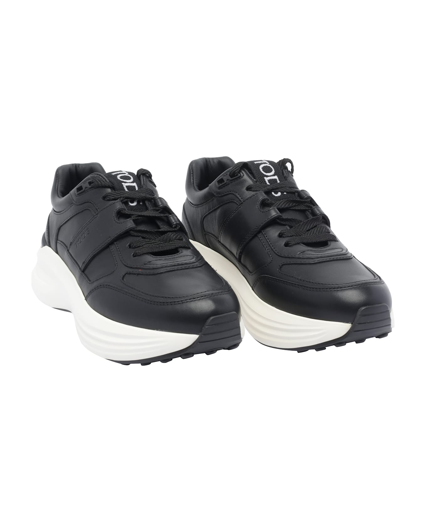 Tod's Leather And Technical Fabric Sneakers - Black