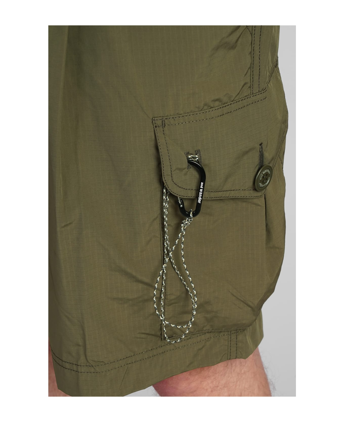 And Wander Shorts In Green Polyester - green