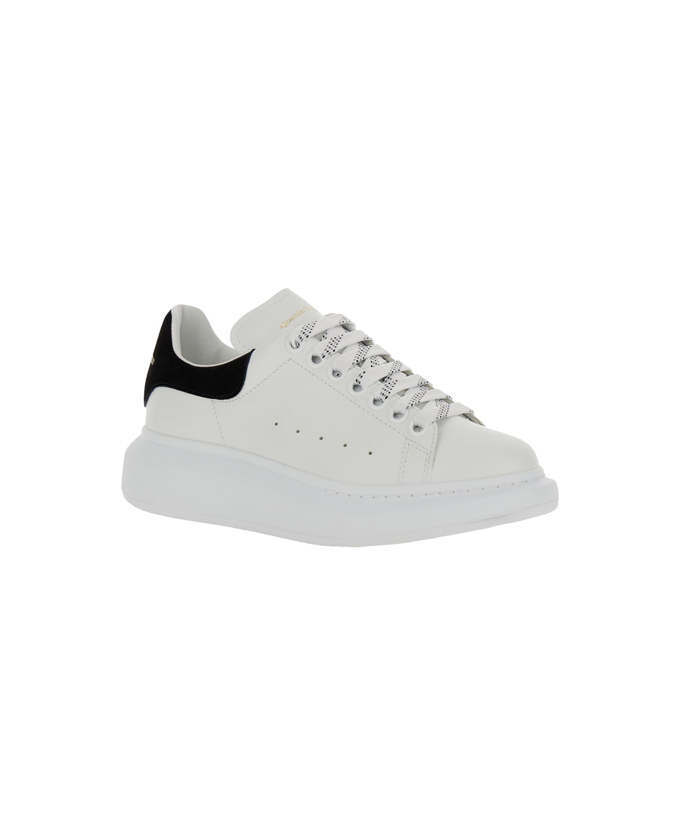 Alexander McQueen White Sneakers With Logo On The Tongue And Logo Lettering On The Rear In Leather Woman - White