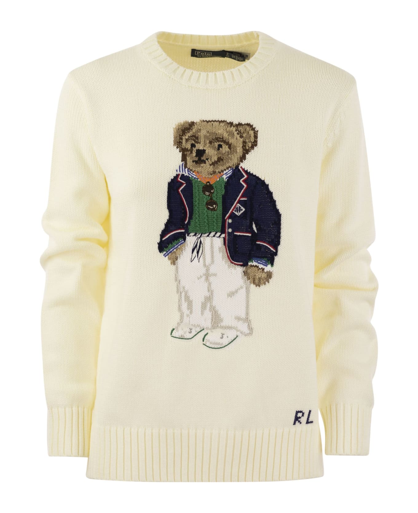 Polo Ralph Lauren Bear Cotton Sweater - Ivory