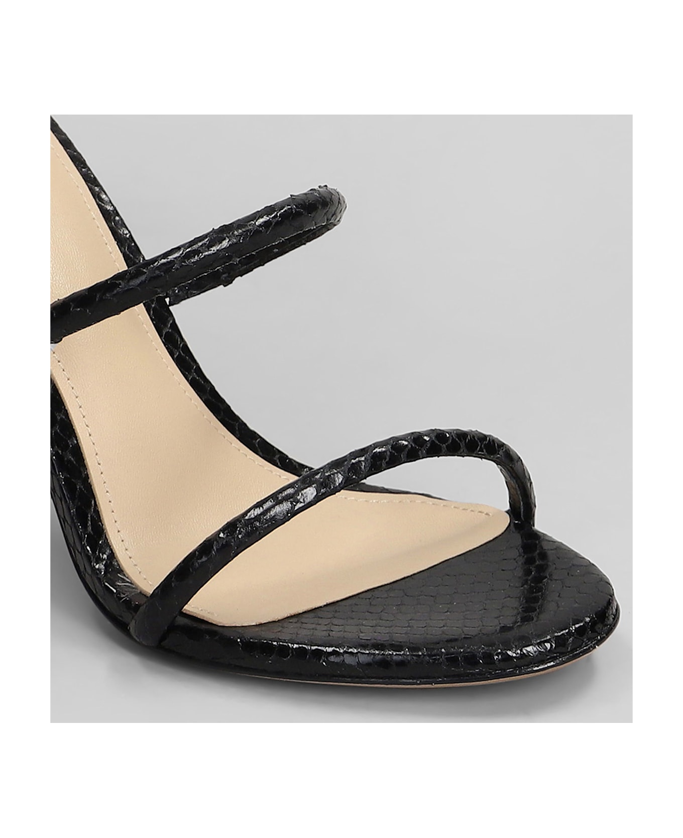 Lola Cruz Greta 95 Sandals In Black Leather - black
