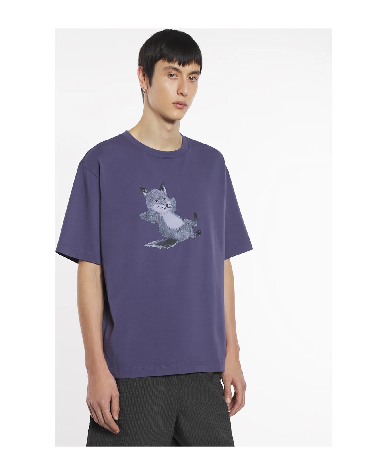 Maison Kitsuné Chillax Print Oversize Tee-shirt - Fig