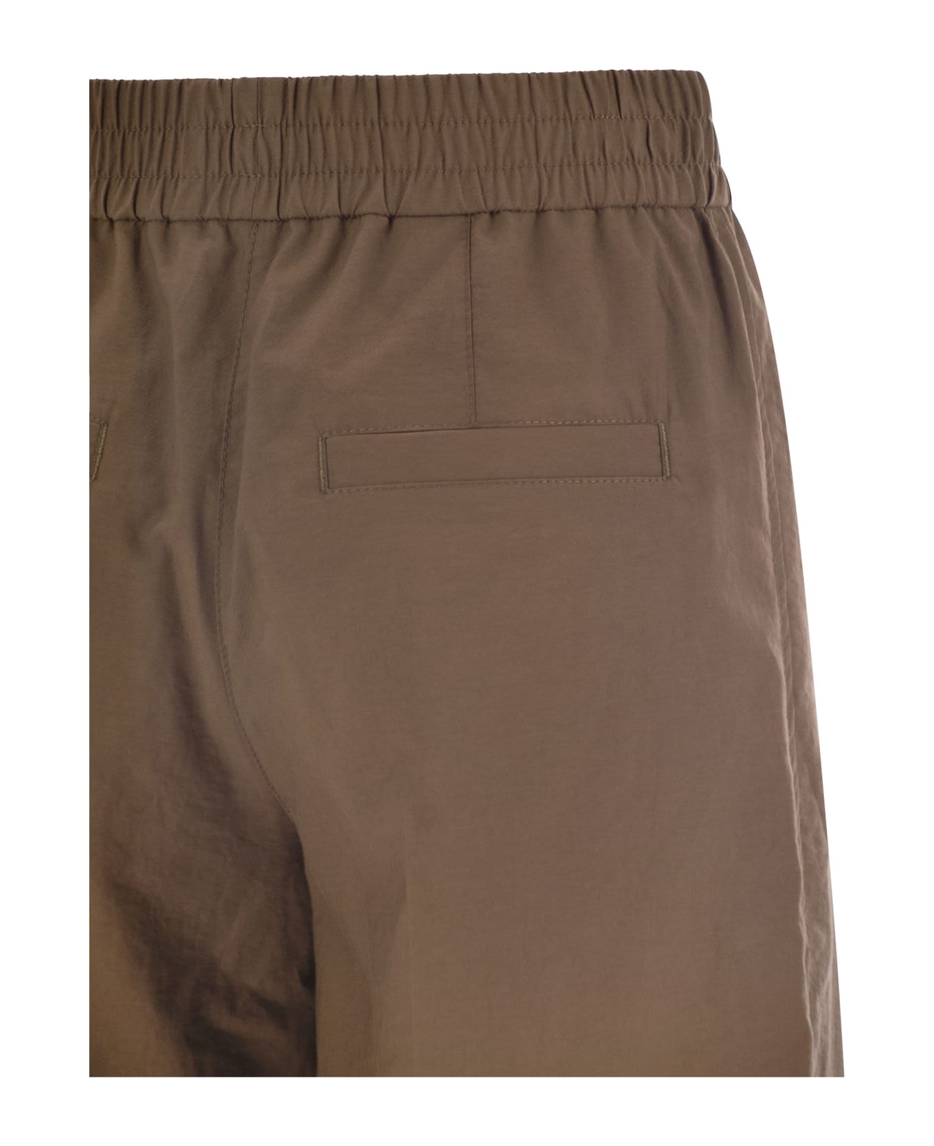 Brunello Cucinelli Loose Fit Cotton Trousers - Cuoio