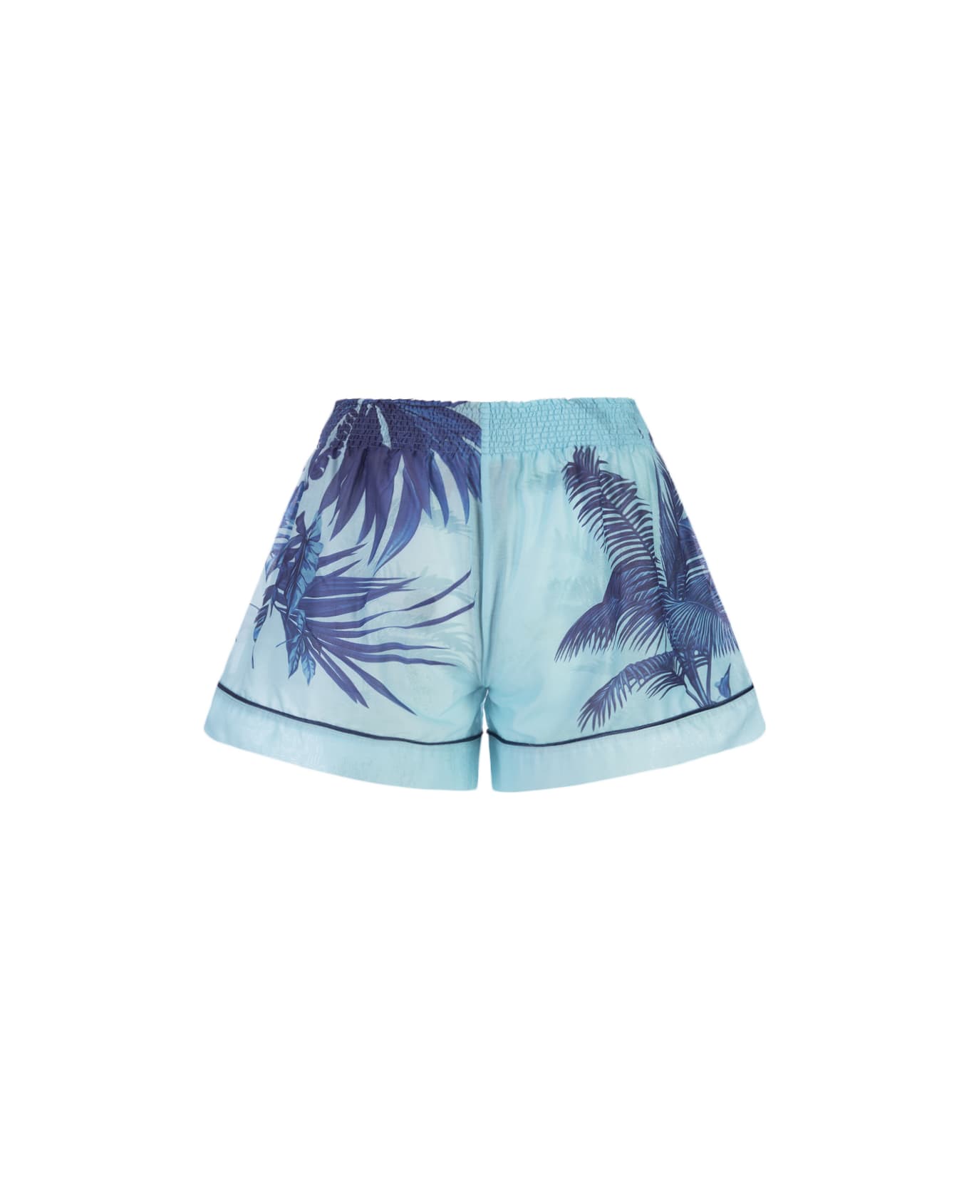 For Restless Sleepers Flowers Blue Toante Shorts - Blue