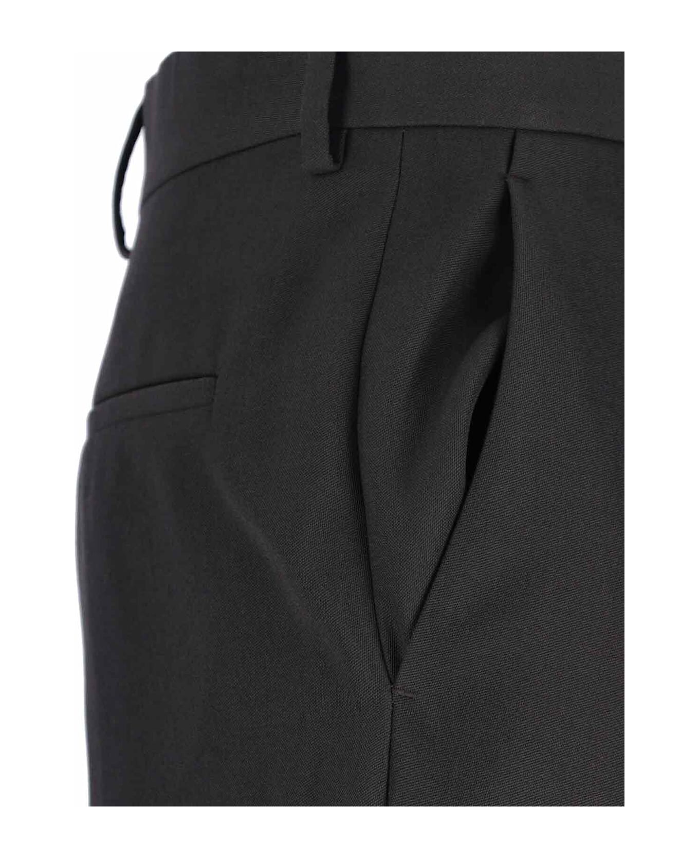 Fendi Wool Blend Pants - BROWN