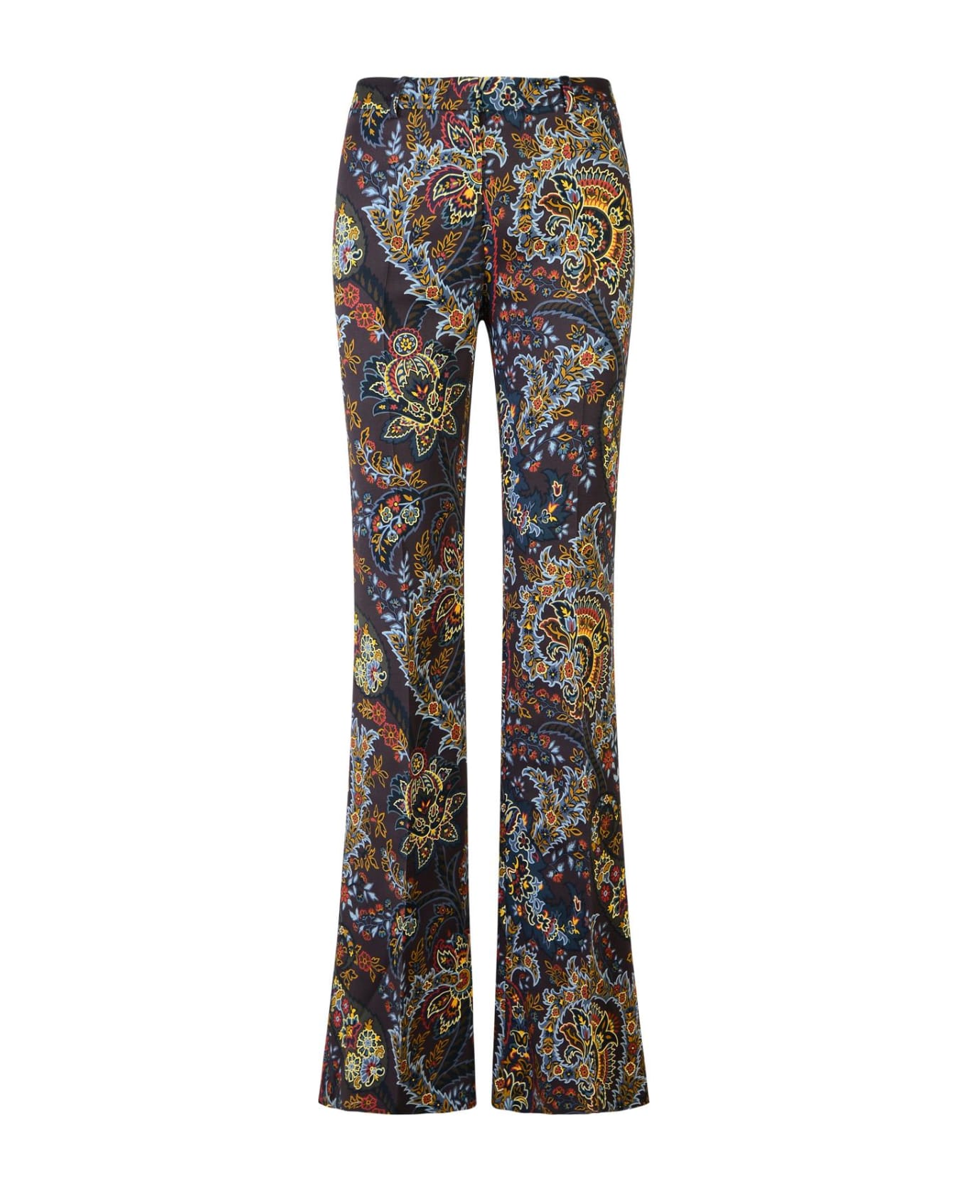 Etro Brown Viscose Trousers - Black