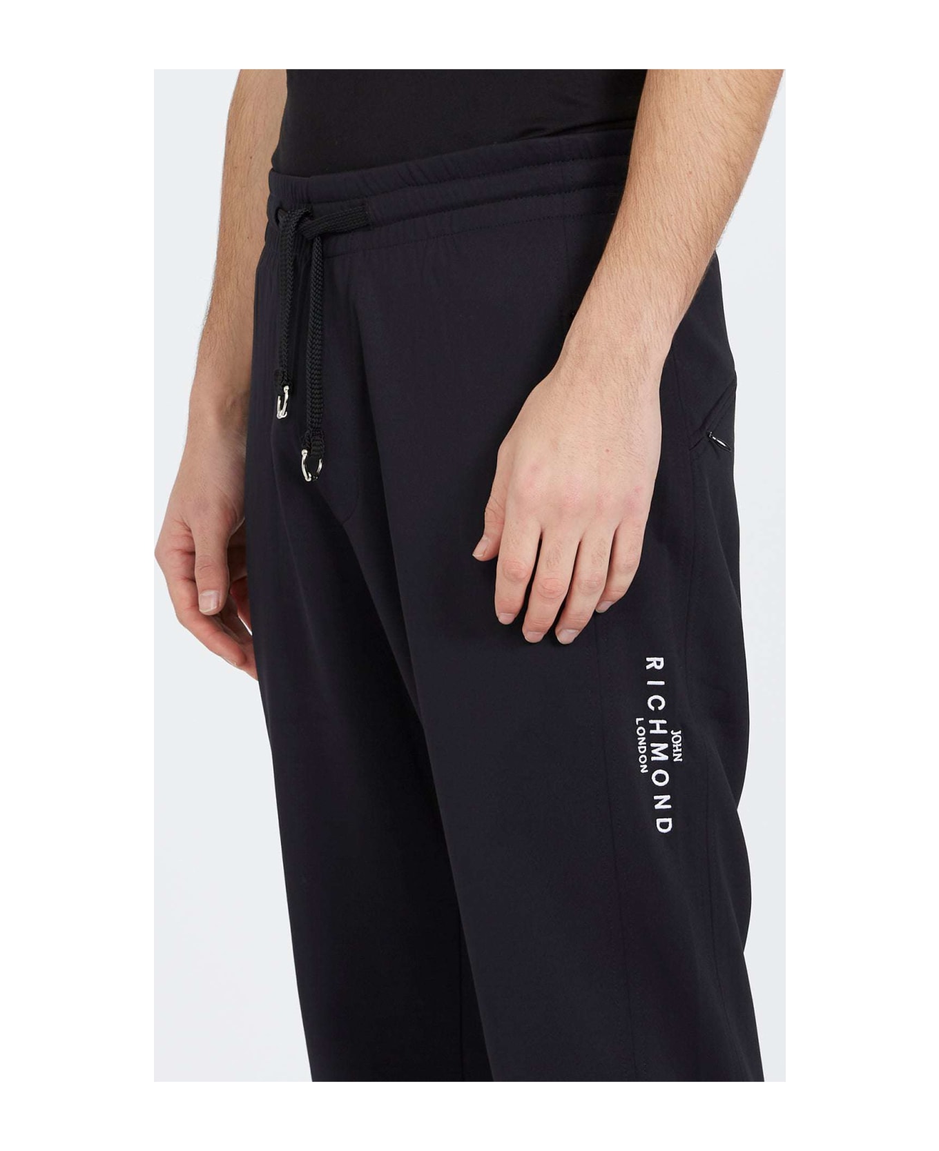 John Richmond Jogging Pants With Logo On The Front - Nero