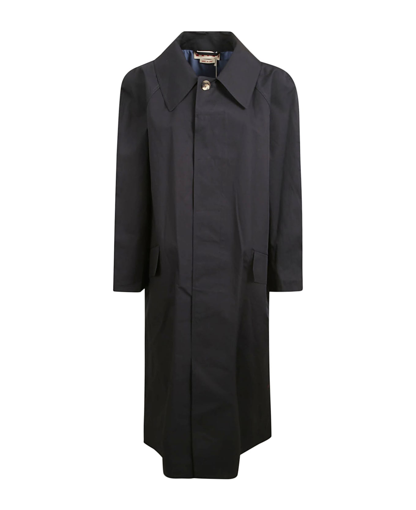 Marni Concealed Long Coat - Black