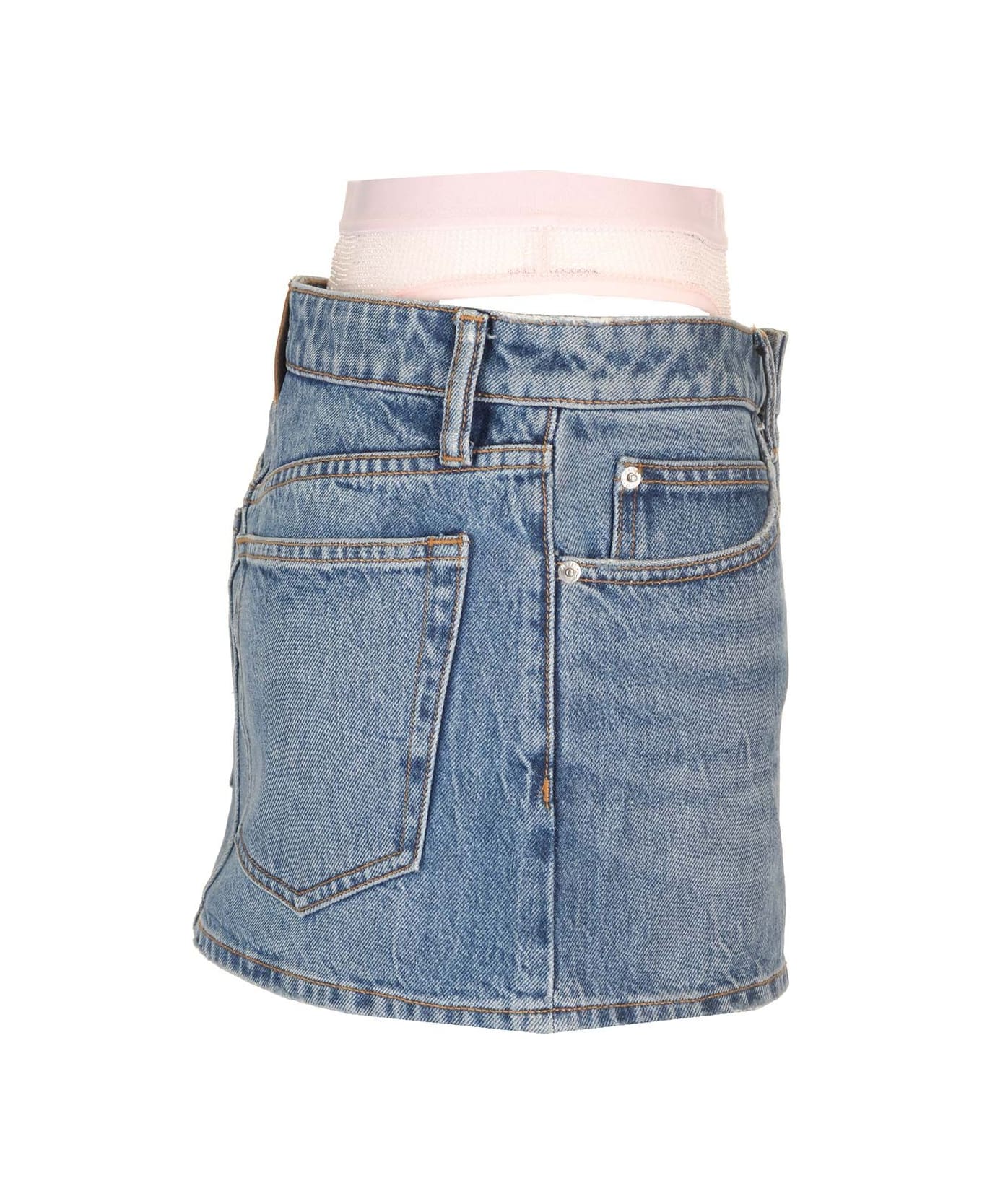 Alexander Wang Denim Mini Skirt - VINTAGEMEDIUMINDIGO