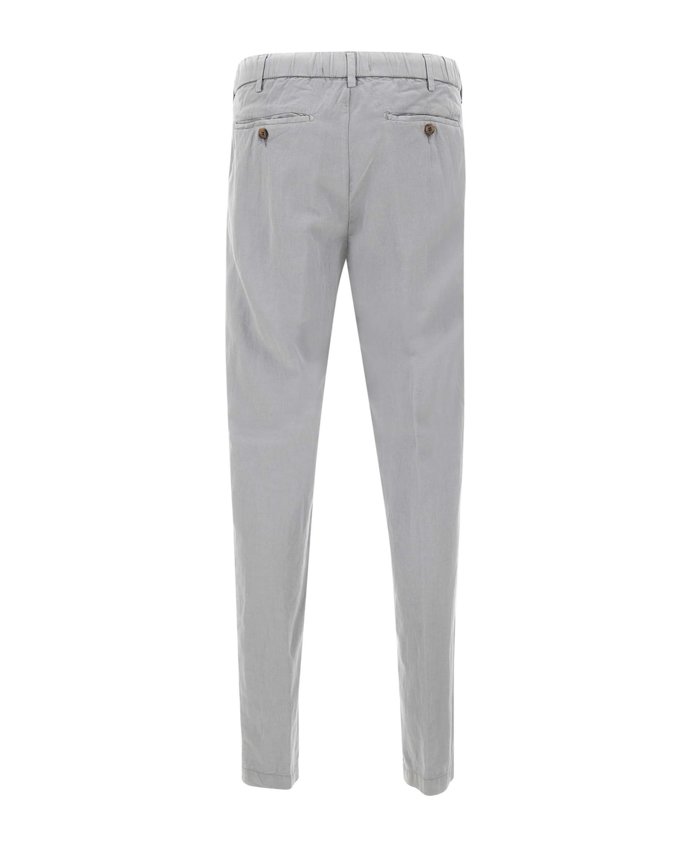 Myths "apollo" Linen And Cotton Trousers - GREY