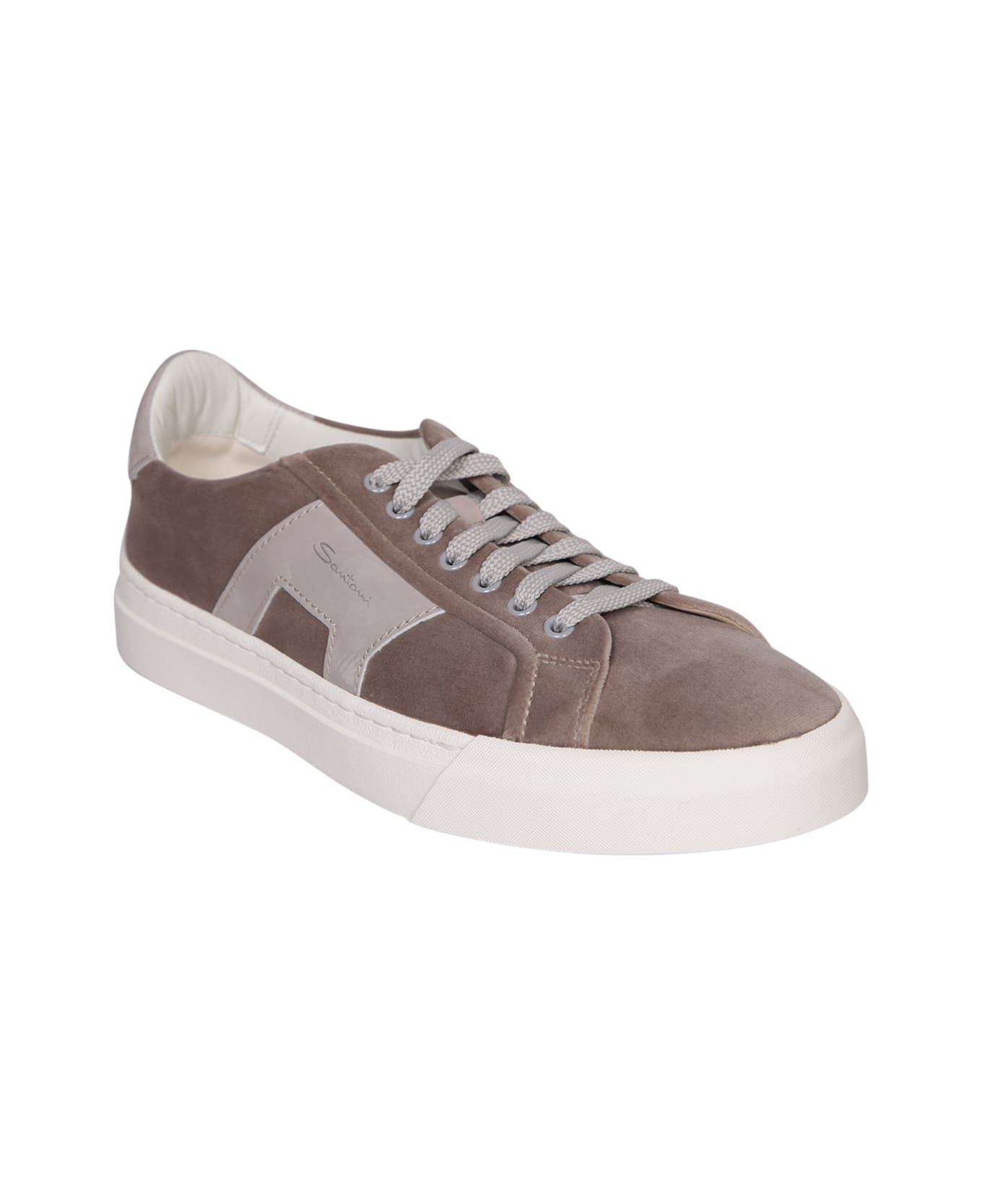 Santoni Double Buckle Grey Sneakers - Grey