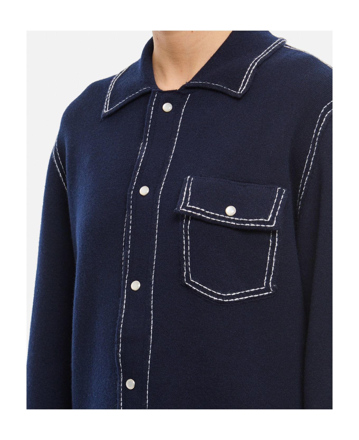 Barrie Cashmere Overshirt - Black シャツ
