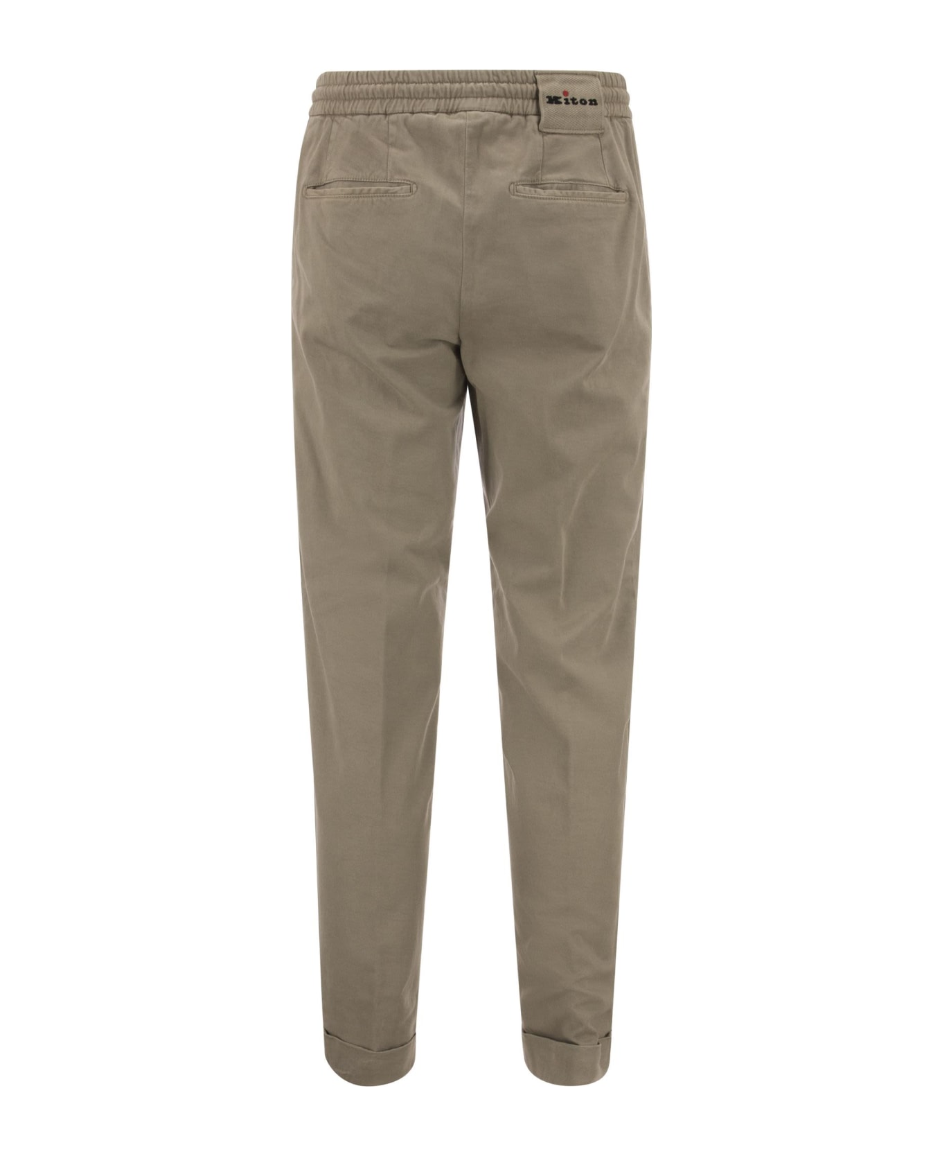 Kiton Trousers With Pence - Dove Grey