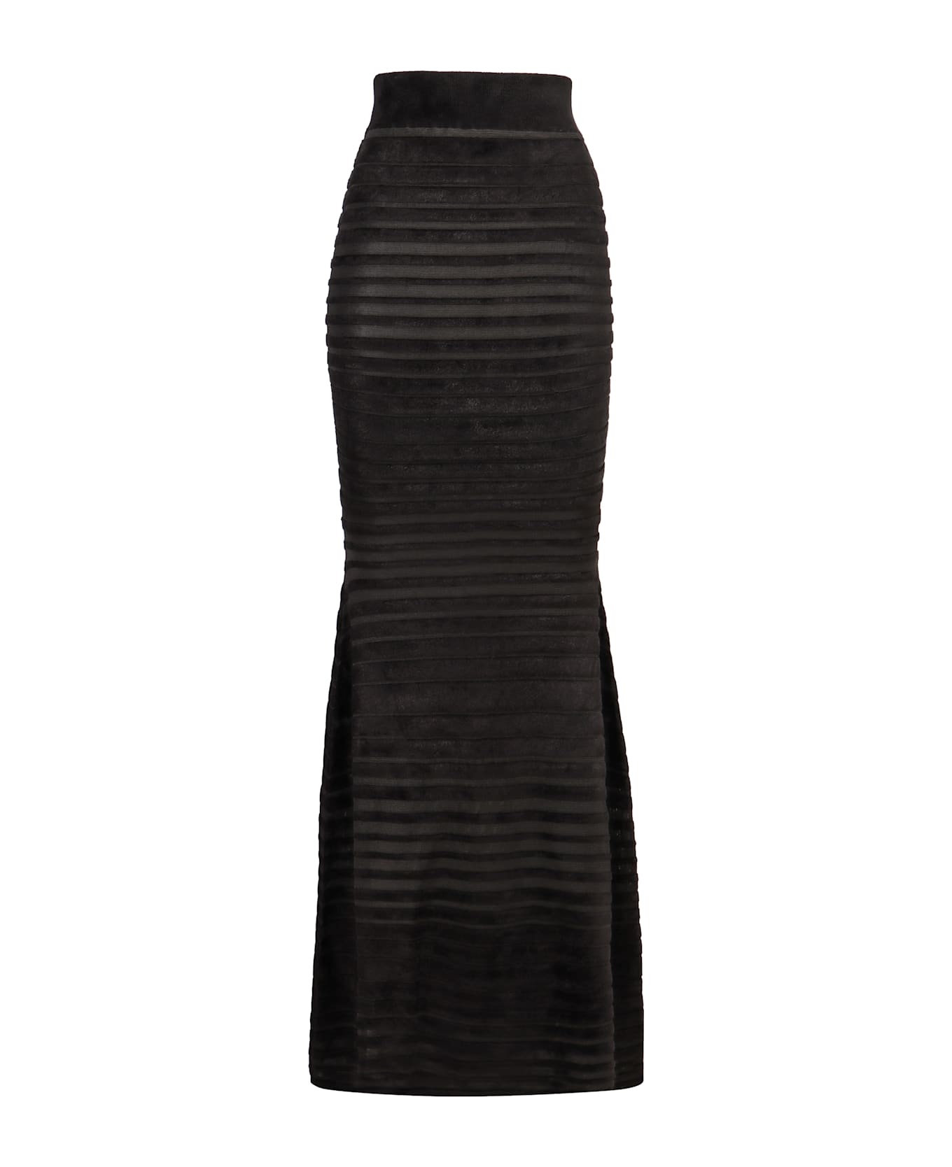 Nina Ricci Flared Knit Skirt - black