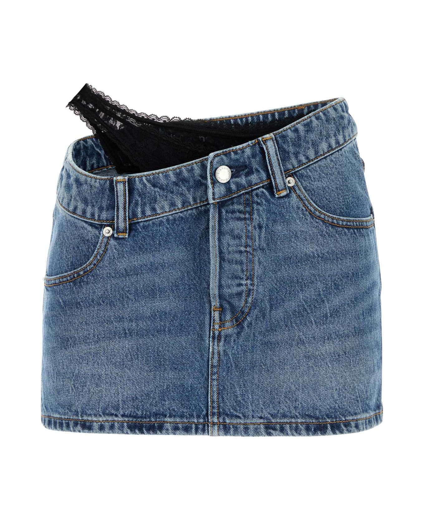 Alexander Wang Denim Mini Skirt - VINTAGEMEDIUMINDIGO