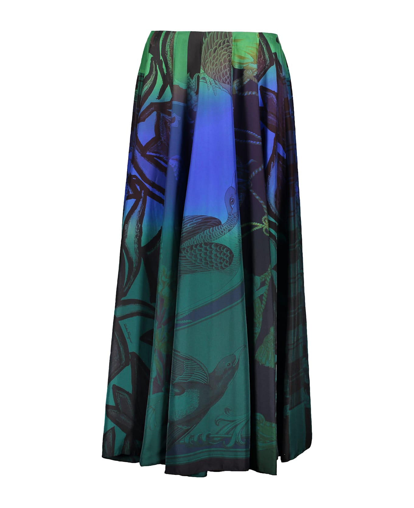 Ferragamo Jacquard Skirt - green