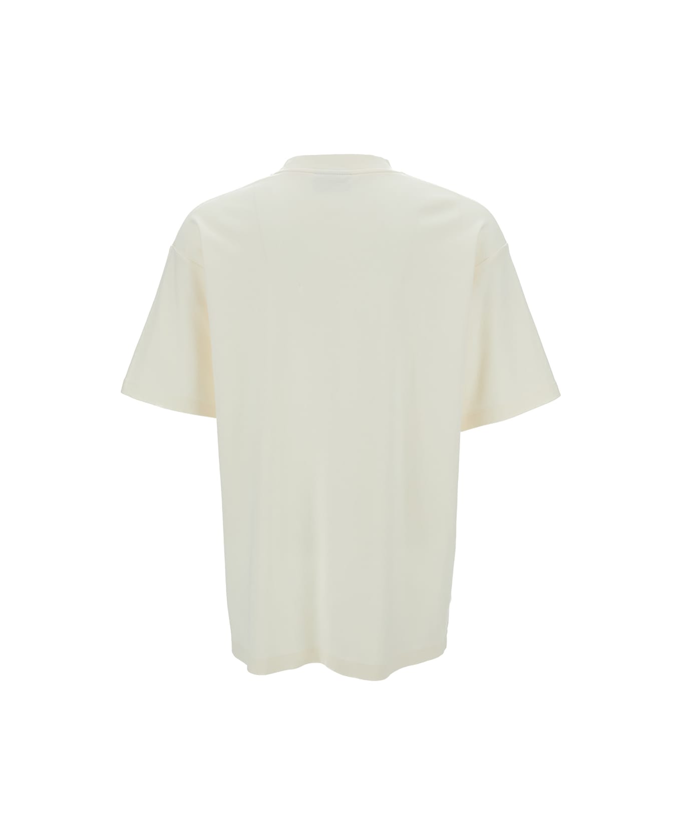 Drôle de Monsieur White T-shirt With Nature Drôle Print In Cotton Man - White