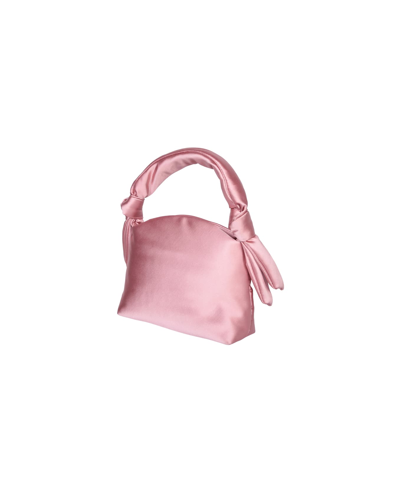 Pinko Love Birds Embellished Knot-detailed Satin Tote Bag Pinko - Pink