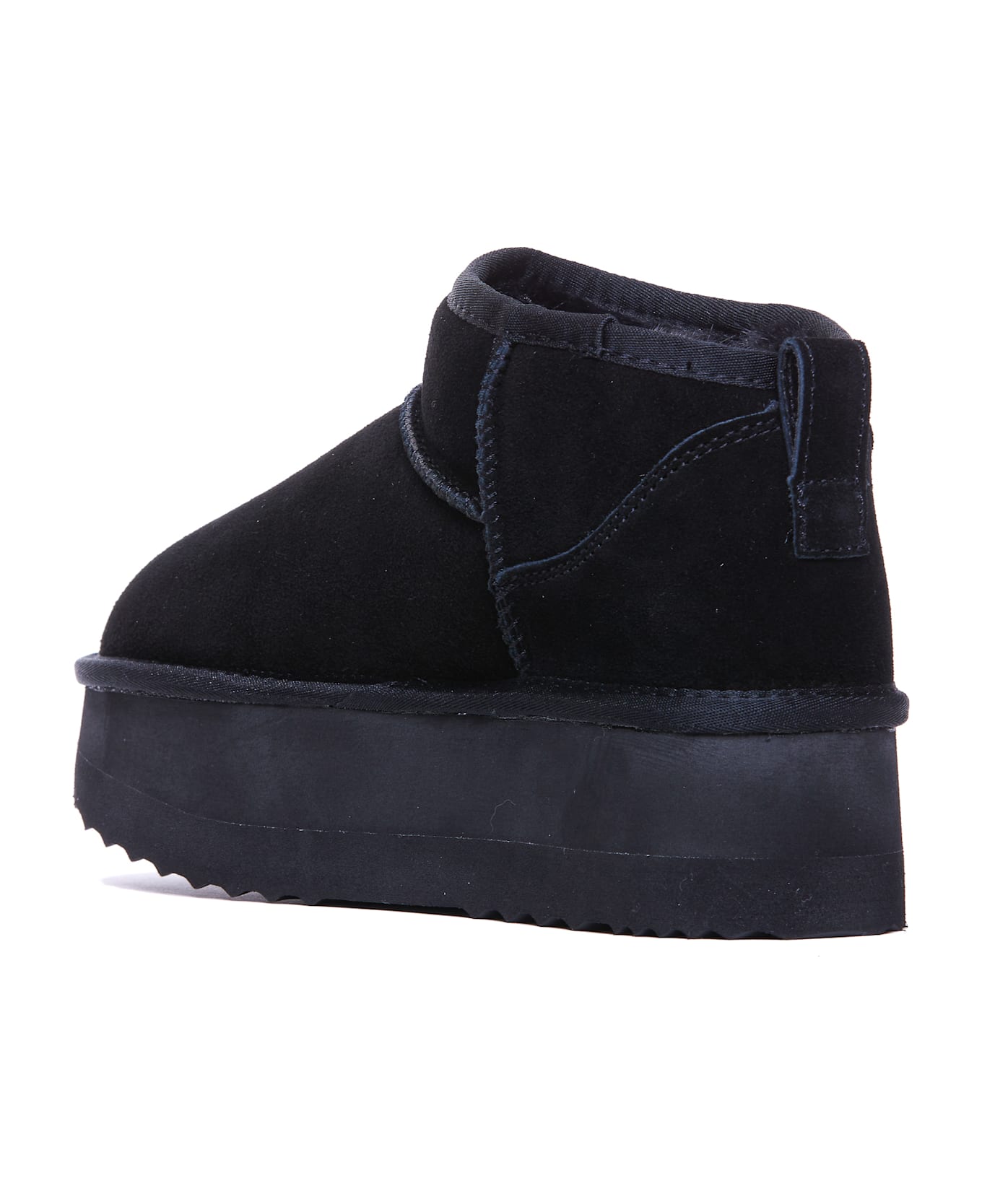 Liu-Jo Jane Platform Suede Booties - Black