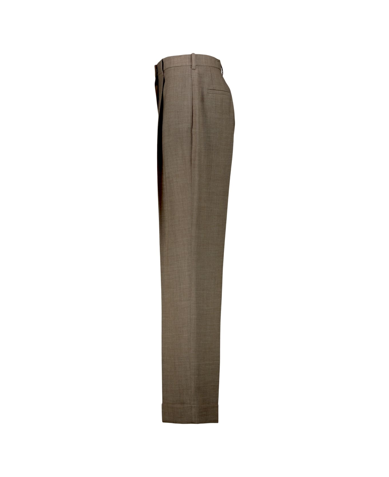 The Row Tor Pant - Taupe/ivory Melange