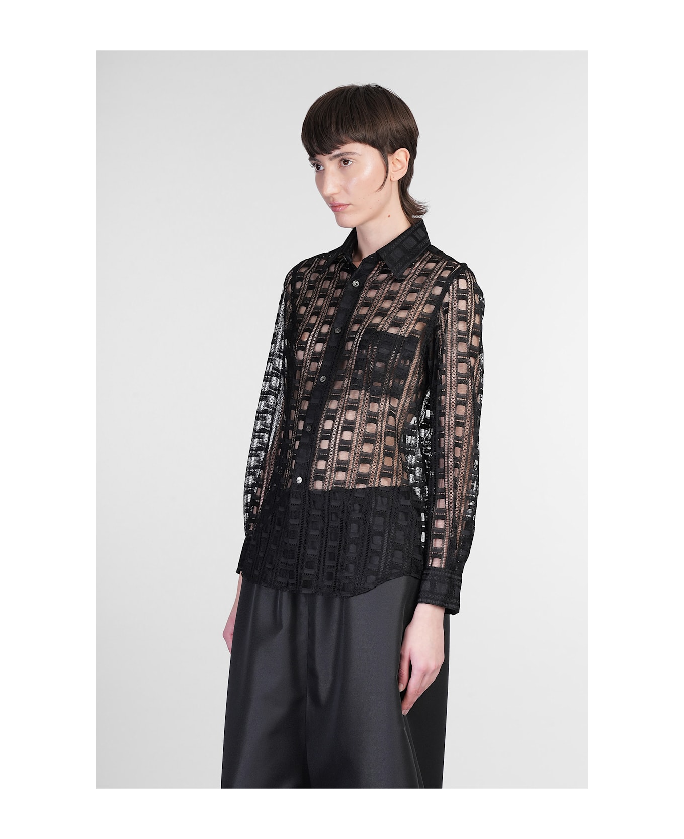 Comme des Garçons Shirt In Black Rayon - black