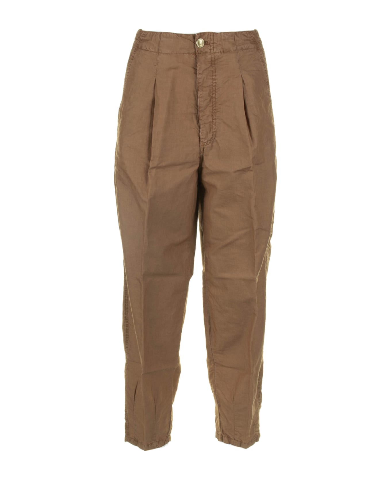 Myths Brown High-waisted Trousers - BRUCIATO ボトムス