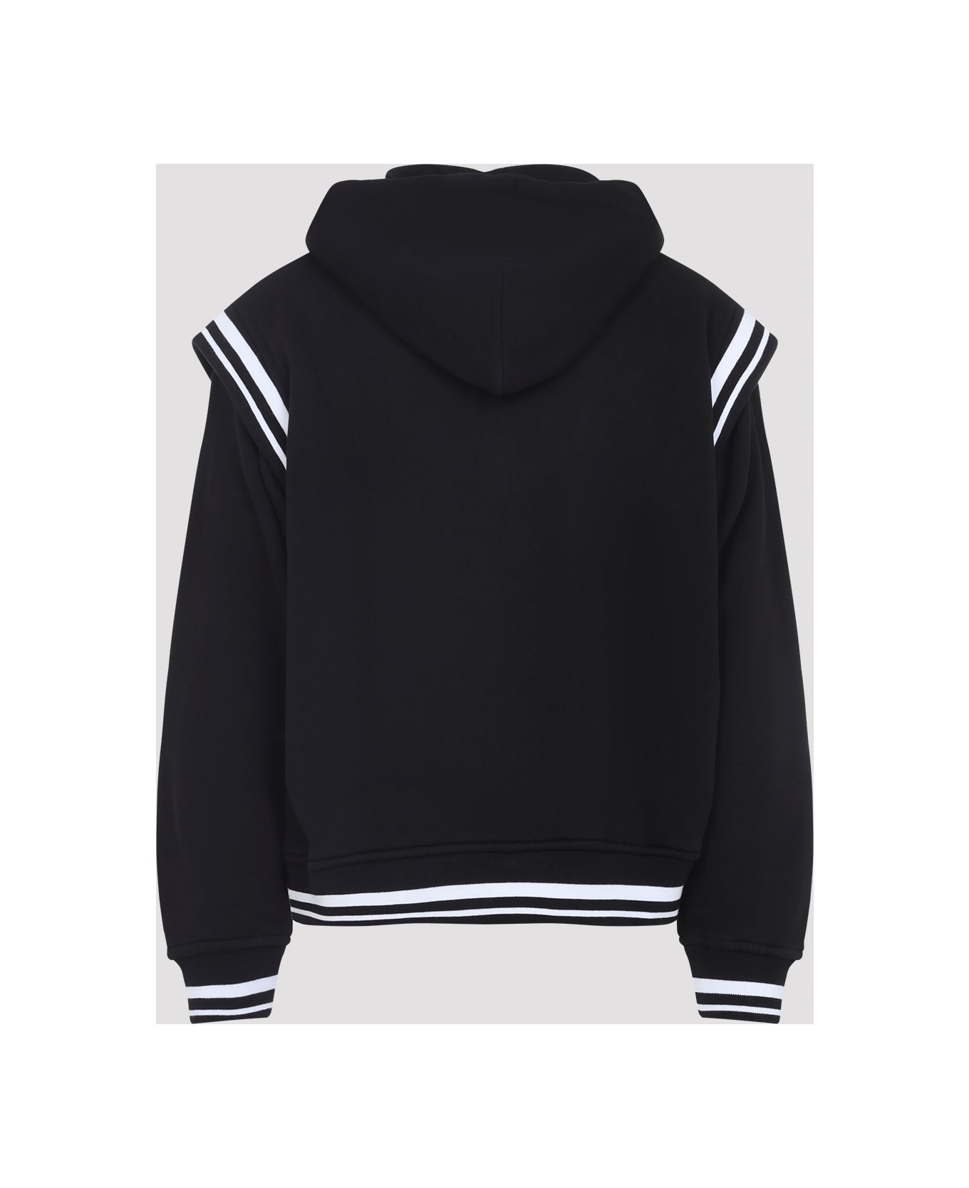 Off-White Gothic Fleece Varsity Jacket - Black White