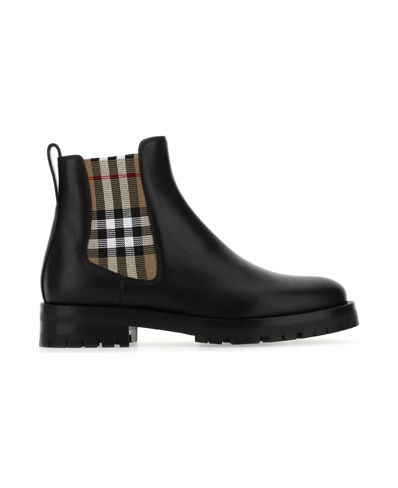 Burberry Black Leather Ankle Boots - A1189