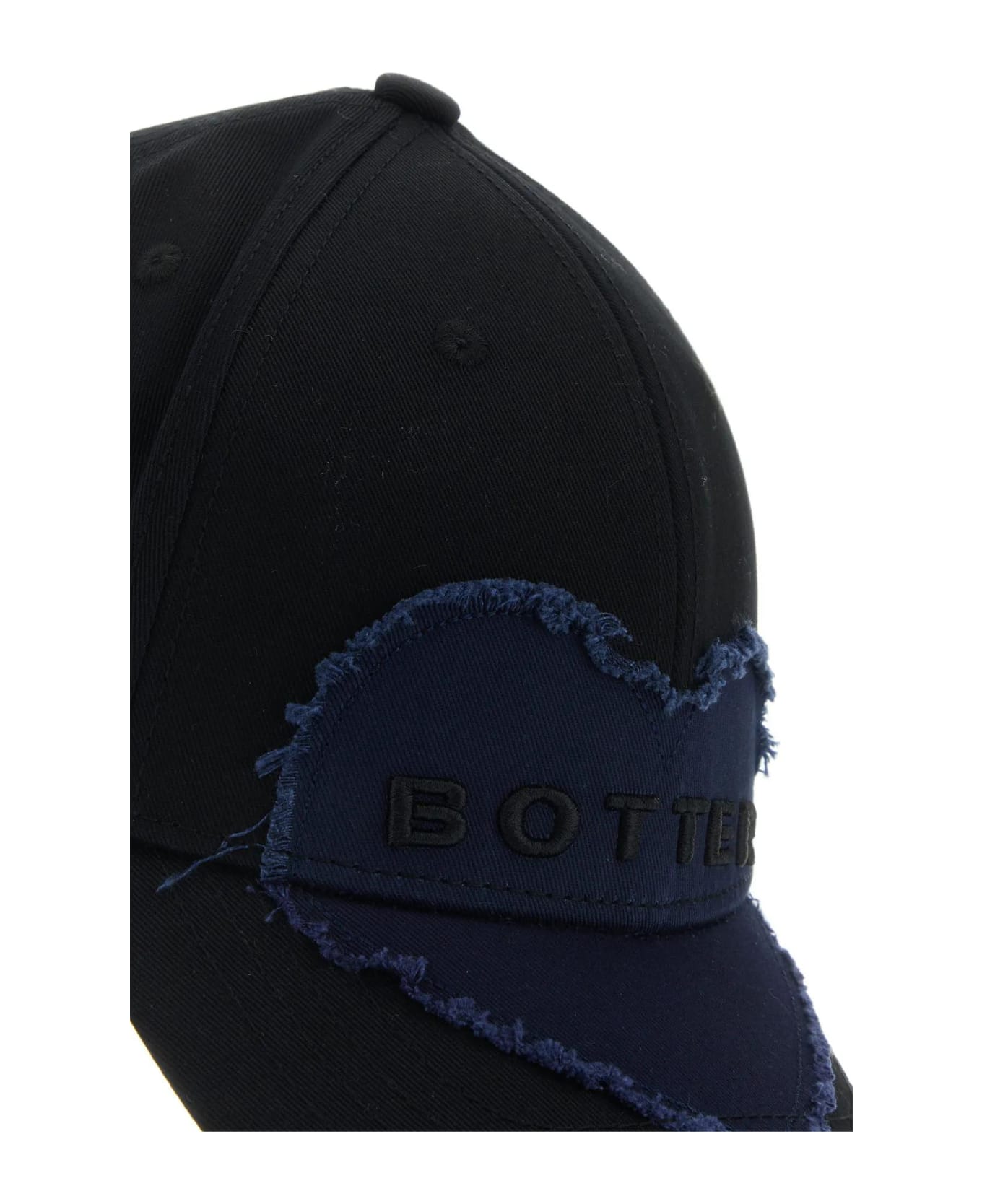 Botter Black Cotton Baseball Cap - Nero