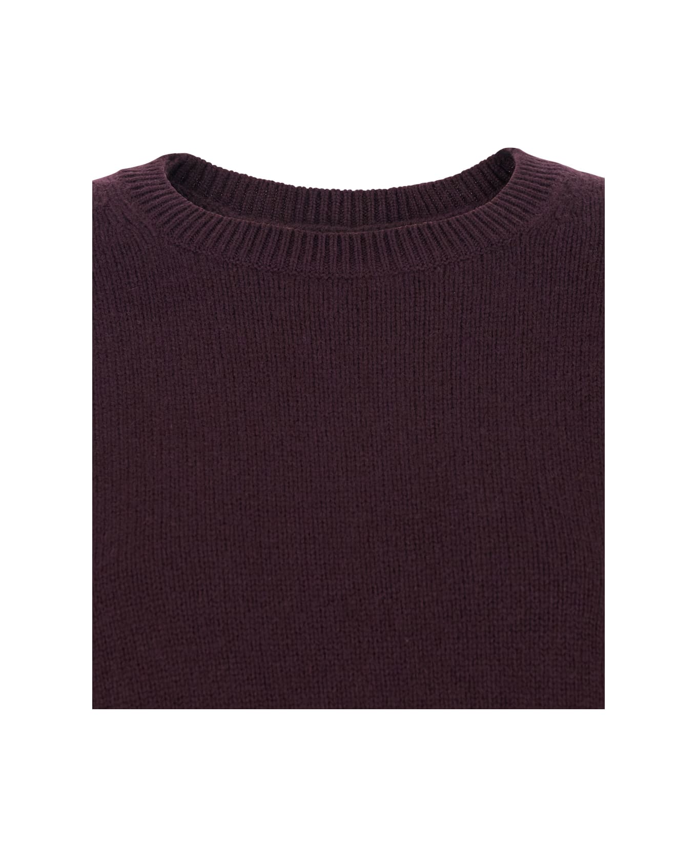 Lisa Yang 
mila
 Bordeaux Sweater With Dropped Shoulders And Ribbed Trims In Cashmere Woman - Bordeaux