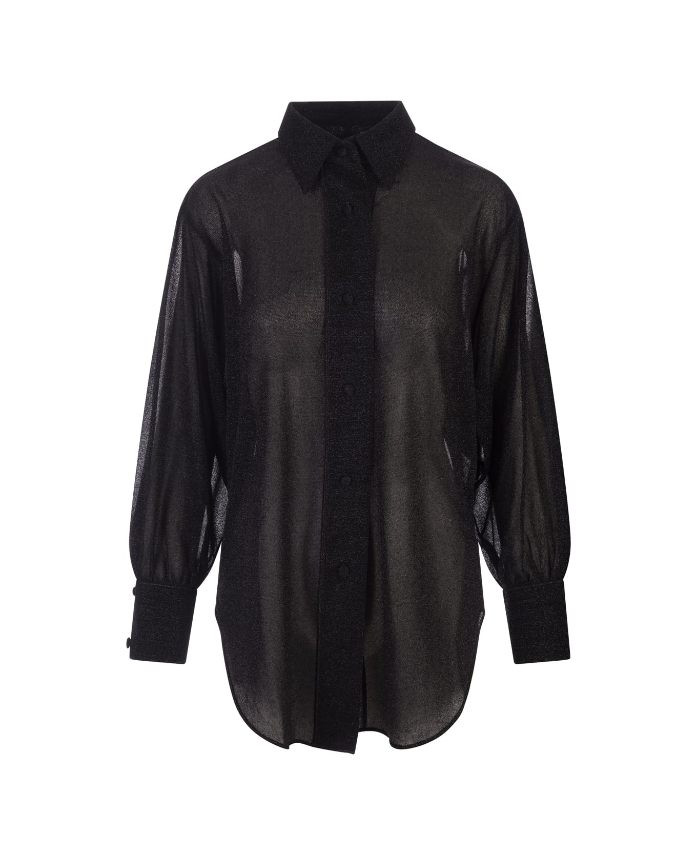 Oseree Black Lumiere Long Shirt - Black