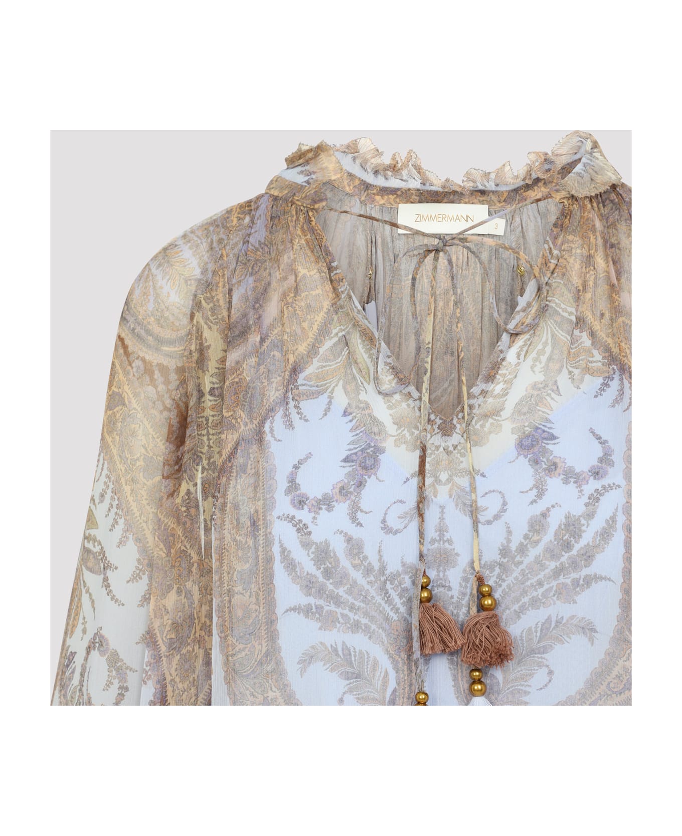 Zimmermann Hypnotic Billow Blouse - Lilac Paisley