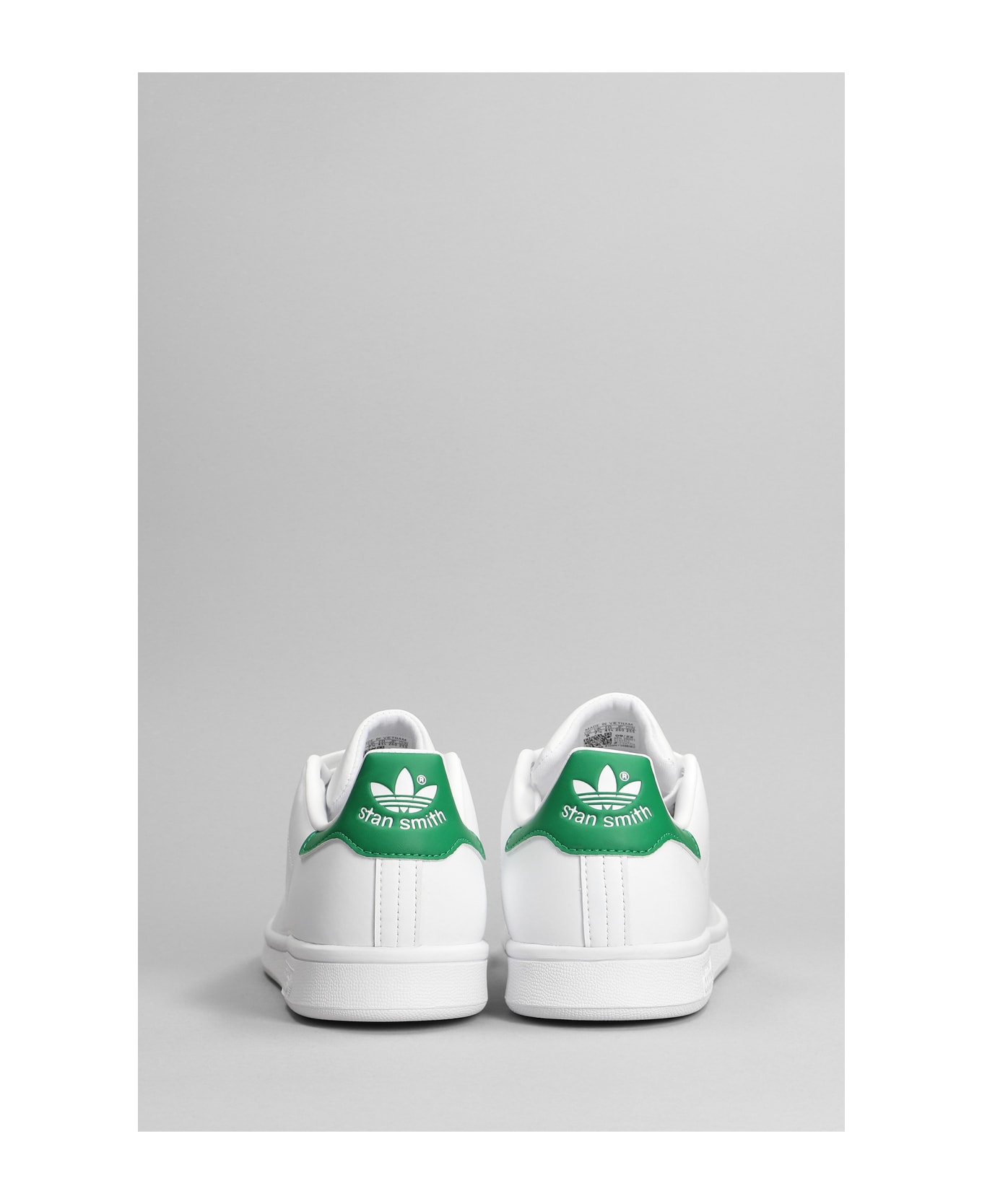 Adidas Stan Smith Sneakers In White Leather - White and green