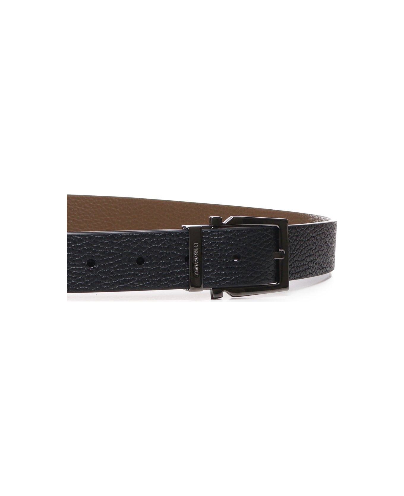 Ferragamo Reversible Belt - Black-brown