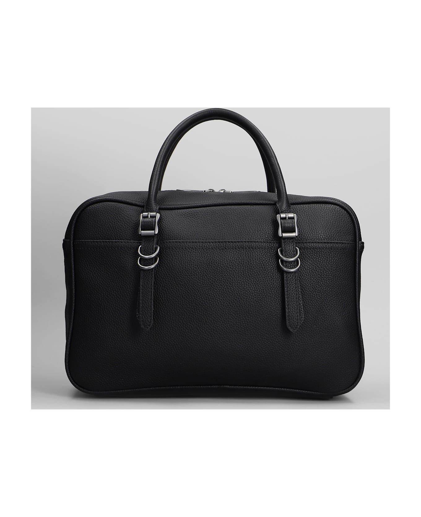 Ash Santanabig Hand Bag In Black Leather - black