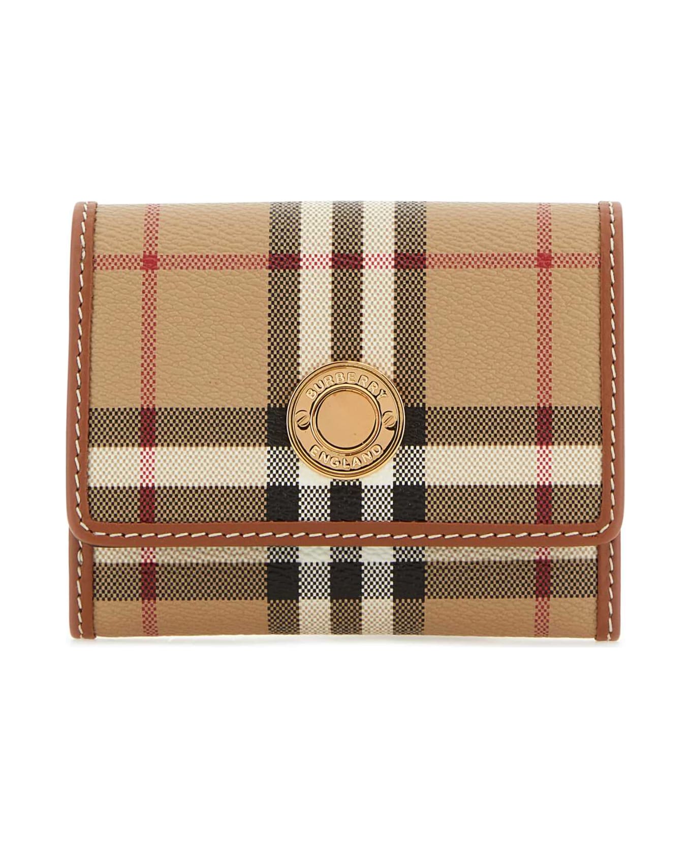Burberry Printed Canvas And Leather Small Wallet - ARCHIVEBEIGE