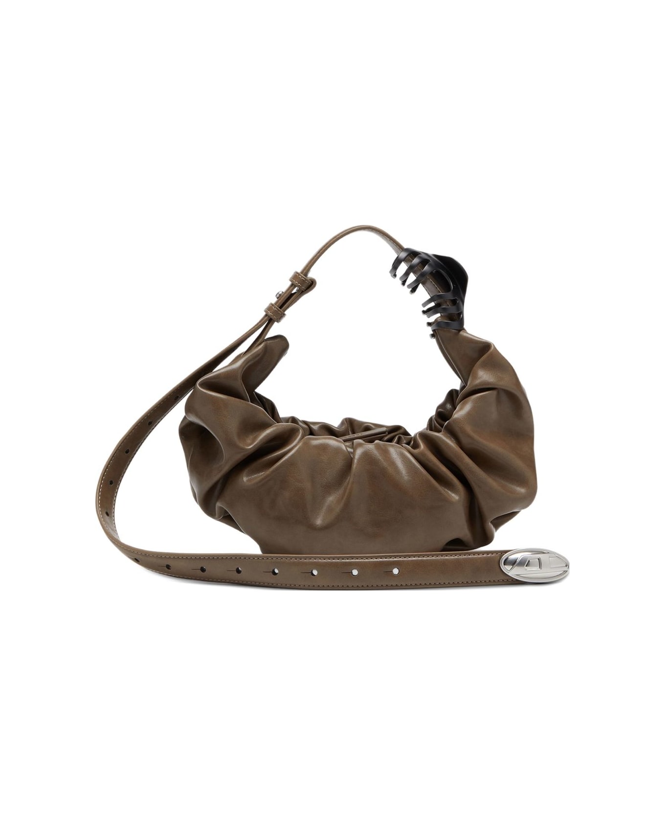 Diesel Grab Small Hobo Bag - Brown