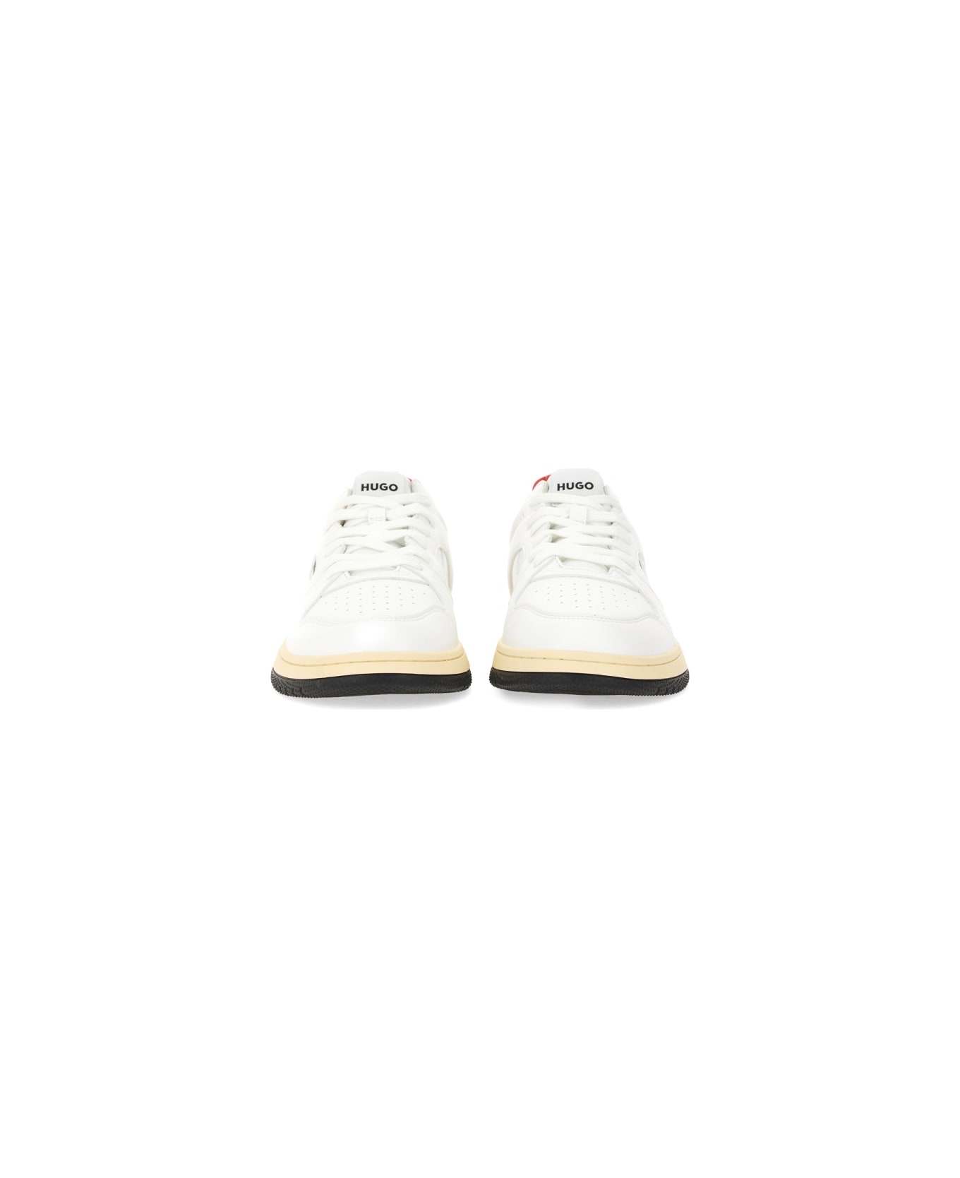 Hugo Boss Leather Sneaker - WHITE