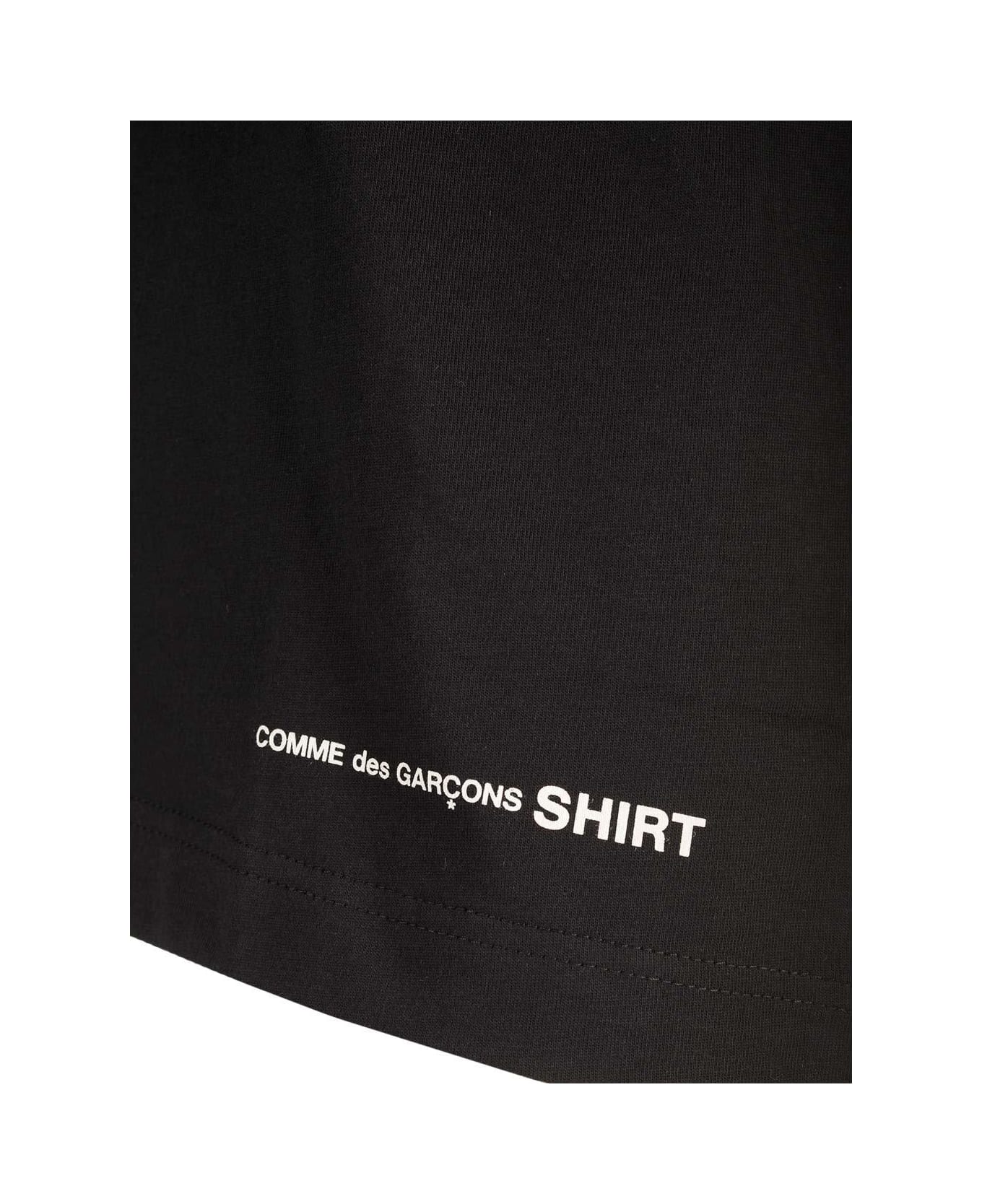 Comme des Garçons Logo Printed Crewneck T-shirt - BLACK シャツ