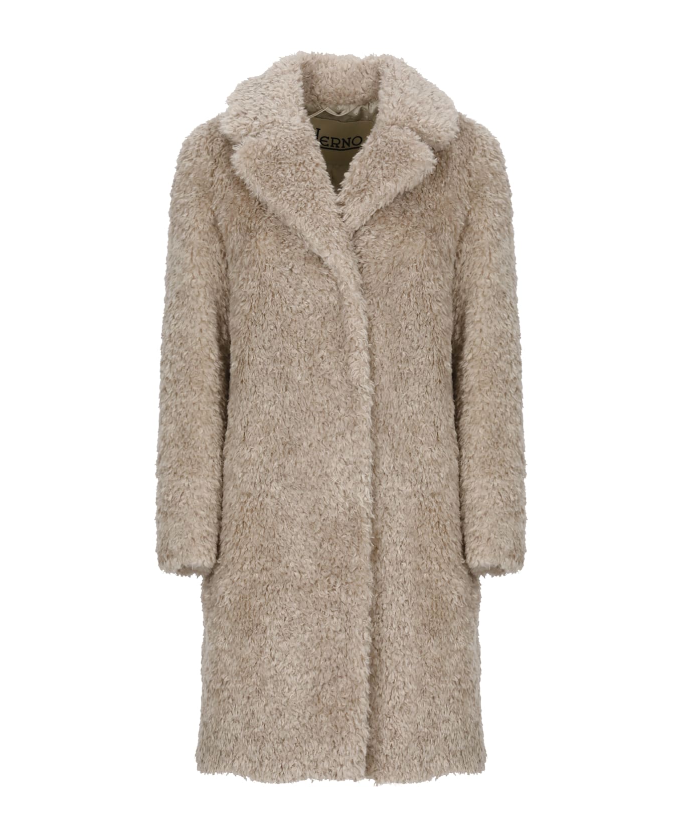 Herno Synth Fur Coat - Beige