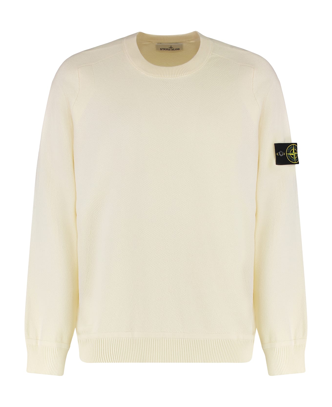 Stone Island Cotton Sweater - panna