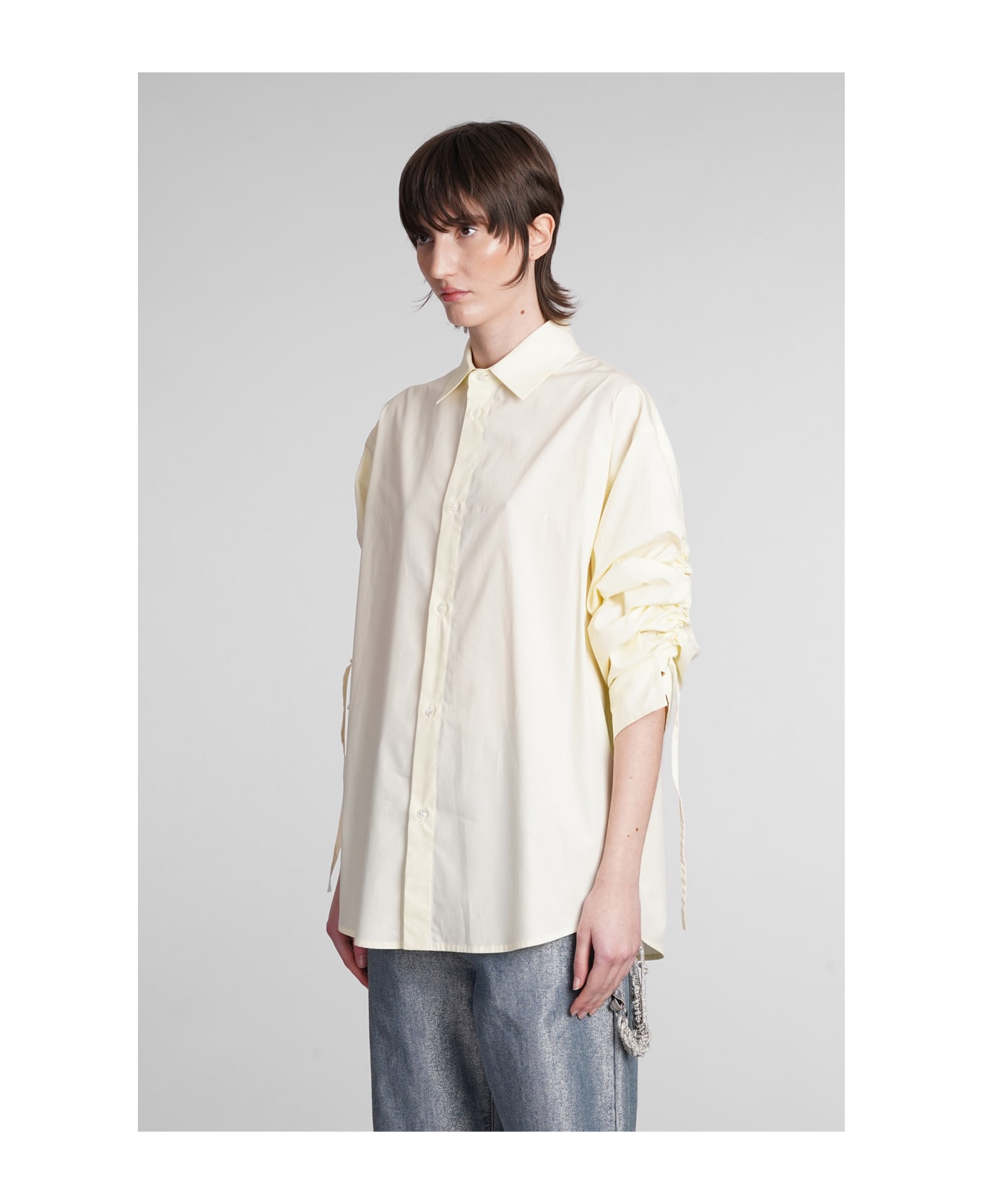 DARKPARK Keanu Shirt In Yellow Cotton - Light Yellow